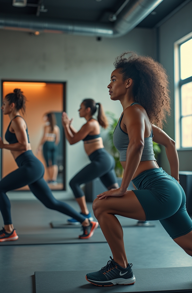 Actieve 40-plusser tijdens fitnesstraining